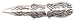 Detailed Pattern Design Pewter Finger Ring Spike