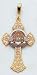 14kt Two-Tone Gold Claddagh Cross - D1520