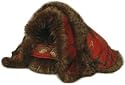 Undercover Pet Bed - Oriental Garden Cranes with Green Tiger Fur : Size SMALL - 25 INCH CUSHION