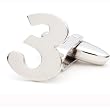 Personalized Number Cufflinks Number Three