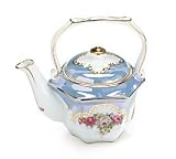 Porcelain Miniature Teapot With Rose Design And Gold Trim Beautiful Collectible And Gift Item