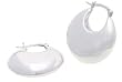 Sterling Silver Polished Circular Earring Set with Saddleback Clasp