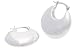 Sterling Silver Polished Circular Earring Set with Saddleback Clasp