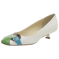 Miu Miu Women's Round Toe Kitten Heel Pump