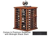 Wine Cellar Innovations Premium Redwood with Midnight Black Stain Tasting Table Base 108-bottle