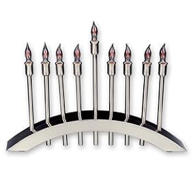 Brushed Stainless Steel Electric Menorah