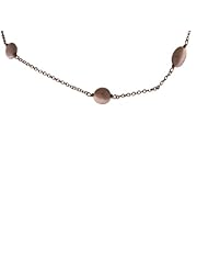 Dainty Sterlig Silver with Black Rhodium Overlay Nugget Style Chain Necklace!