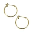Solid 14KT Yellow Gold Hoop Earrings - .50 Diameter