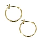 Solid 14KT Yellow Gold Hoop Earrings - .50 Diameter