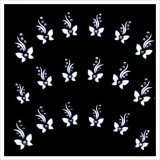 Joby Jewels on White Design Nail Sticker- JB-05