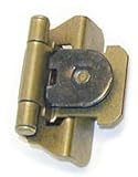 Amerock Double Demountable 1/4 Overlay Cabinet Door Hinge Burnished Brass