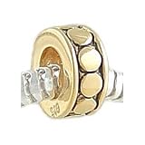 14K Gold on Silver BEADED SPACER European Charm Bead Bracelet