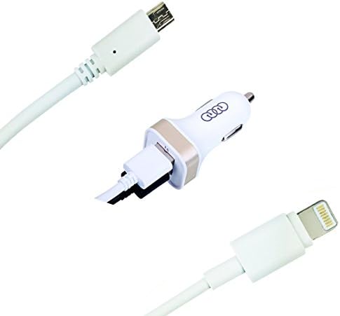 Dual USB Faster Car Chargers For Samsung Galaxy Note5 N9200 On7 G6000 W2015 With Two Charger Cables Microusb Quick Charge