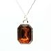 Silver Plated Amber Coloured 16" Necklace