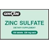 Zinc Sulfate Tabs - 220 mg - Bottle of 100