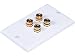 High Quality Banana Binding Post Decora Style Wall Plate for 2 Speakers - Cou... High Quality Banana Binding Post Decora Style Wall Plate for 2 Speakers - Cou...