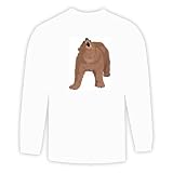 Long Sleeve T-shirt with growl, teeth, grizzly, bear, animal