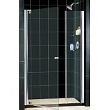 DreamLine SHDR-4144728-04 Elegance 44 1/4 - 46 1/4 Shower Door, Brushed Nickel