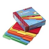 Smead 11943 Smead File Folders, 1/3 Cut, Top Tab, Letter, Bright Assorted Colors, 100/Box