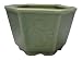 Chinese celadon bonsai planter / pot with goldfish and four seasons design- porcelain, hand glazed