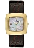 Women's Swarovski Crystal Brown Leather