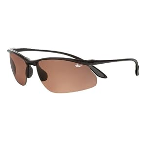 Bolle Sunglasses Kicker Shiny Black Frame with EagleVision 2 Dark Golf Lenses