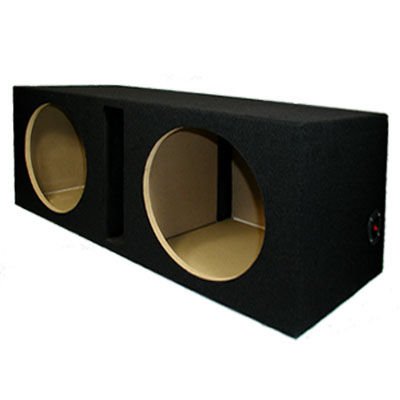 New Dual Car Black Subwoofer Box Ported Automotive Enclosure for Two 12