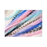 Sexy Sparkles 4"-6" Mermaid Mix Feathers Hair Extension with Amazing Quality Salon Feathers- 5 Feathers