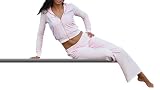 I'M NOT A MODEL Velour Lounge Wear Tracksuit in Pink