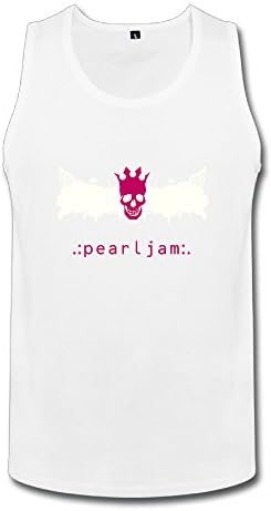 Rock Band Tour 2016 Pearl Jam Logo White Tank Top For Men