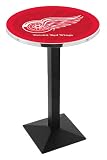 42" Detroit Red Wings Bar Height Pub Table - Square Base