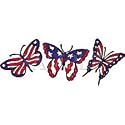 American Flag Butterflies Womens Scoop Neck T-Shirt