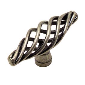 Large Oblong Metal Swirl Drawer Knobs - Set of 8