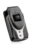 Naz (Black White) Motorola V3 Razr With Swivel Belt Clip - Matching Keyring / Moneyclip - Boa Series + 12V Car Charger - By PCMicroStore