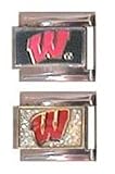 Wisconsin Badgers Italian Style Charm