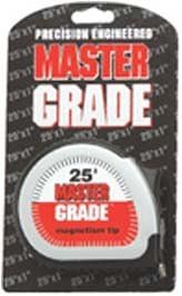 Master Grade MR-25 Heavy duty Measuring Tape with RUBBER HOUSING and MAGNETIC TIP Size 25'X1"