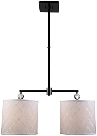 Elegant Lighting 1445D34BZ Pendant Bronze Tones from gemma collection with 2 bulbs lighting Lamp Home Improvement