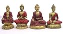 Large Red & Gold Buddha World Figures