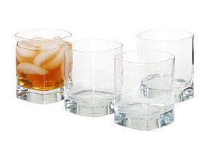 Luigi Bormioli Strauss 12-Ounce Double Old Fashioned Glass, Set of 4