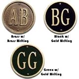 Arch Marker Estate Address Plaques-New, One Line (Black w/ Gold Writing) (14h x 23.75w)