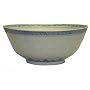 Chinese blue and white rice pattern large serving bowl - porcelain 10"D
