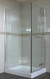 Shower Enclosure 900x900mm with Hinged Door, Chrome Trim and 10mm Glass