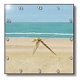 Beach Scene Painting Sand Ocean - 10x10 Wall Clock