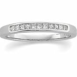 14K White Gold Diamond Anniversary Band Ring