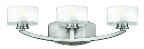Hinkley Lighting 5593 3 Light Bathroom Wall Sconce from the Meridian Collection, Brushed Nickel On Sale