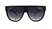 Square Aviator Flat Top Oversized Frame Dark Lenses Shadow Sunglasses