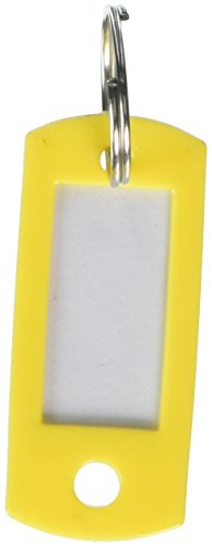 Lucky Line Key Tag with Split Ring; Yellow, 50 per Bag (16980)