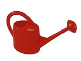 Dramm 12461 7-Liter Molded Plastic Swiss Watering Can with Injection, Red