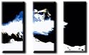 SNOWBOARDING TRIPTYCH CANVAS ART PICTURE 90 X 68CM FRAMED SNOWBOARD PRINT