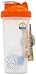 BlenderBottle Classic (Discontinued Style), 28-Ounce, Clear/Orange